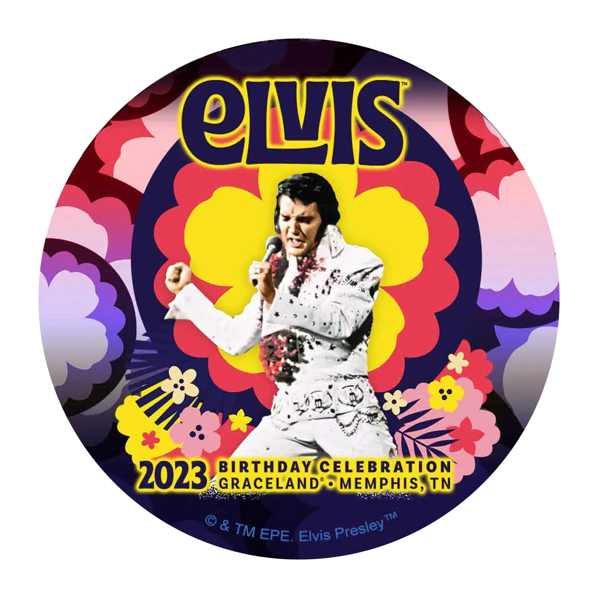 2023 Elvis Birthday Button