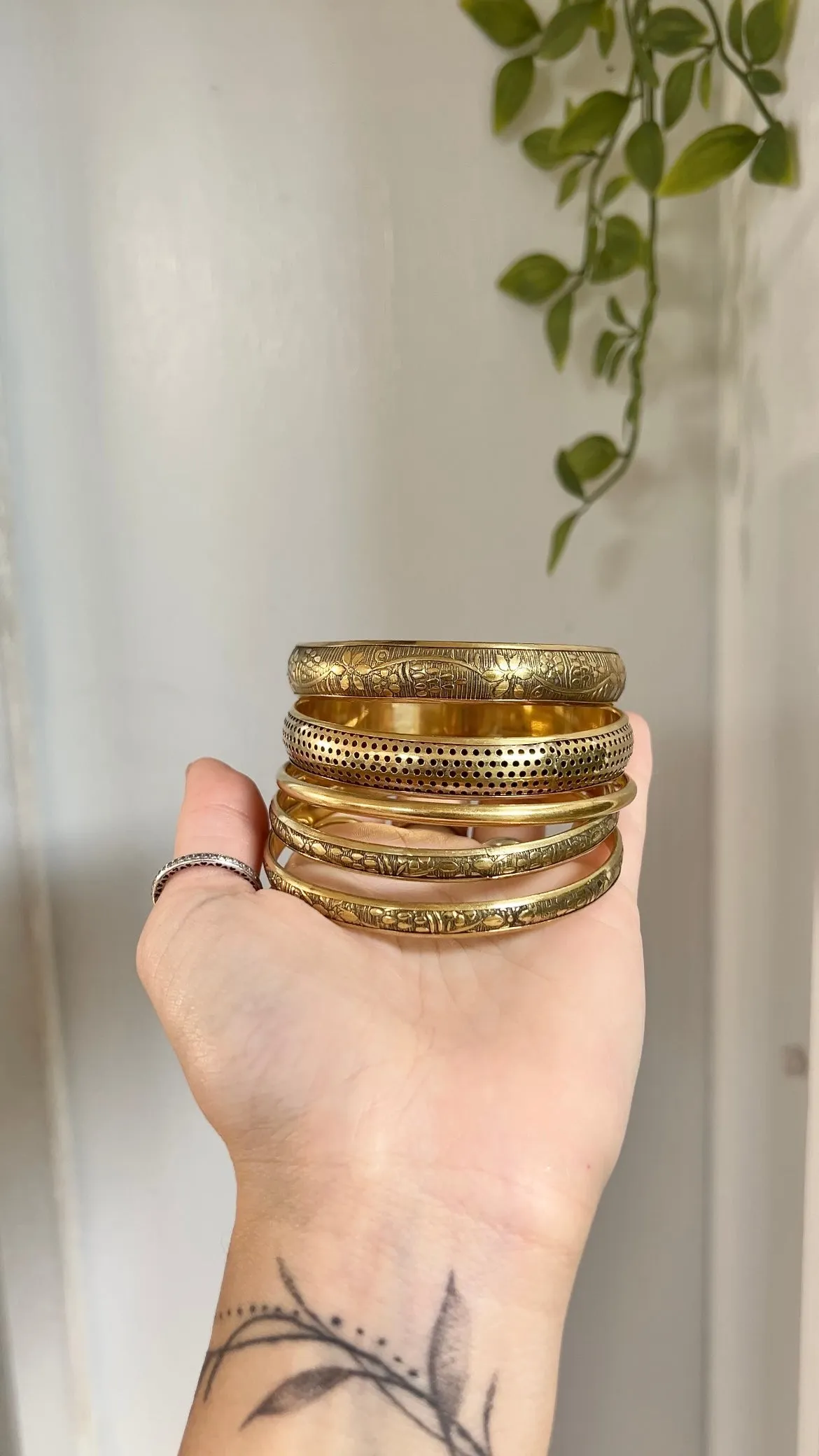 A Classic • Gold Bangle Set of 5