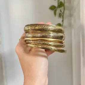 A Classic • Gold Bangle Set of 5