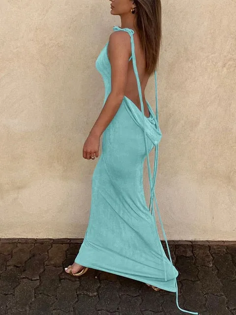 A&A Backless Maxi Dress