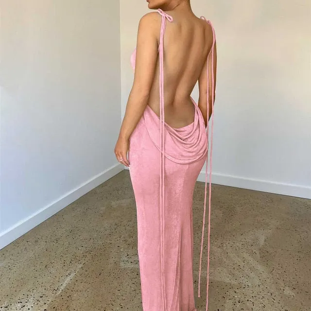 A&A Backless Maxi Dress