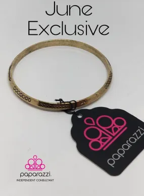 Aim Higher Brass June 2018 Fashion Fix Exclusive Paparazzi Bracelet