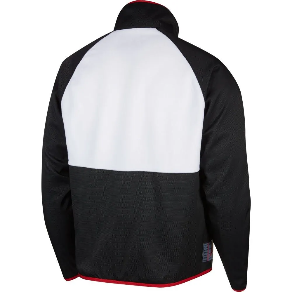 Air Jordan Legacy AJ11 Polartec Fleece Zip Up Men's Jacket Black-White-Red cu1492-010