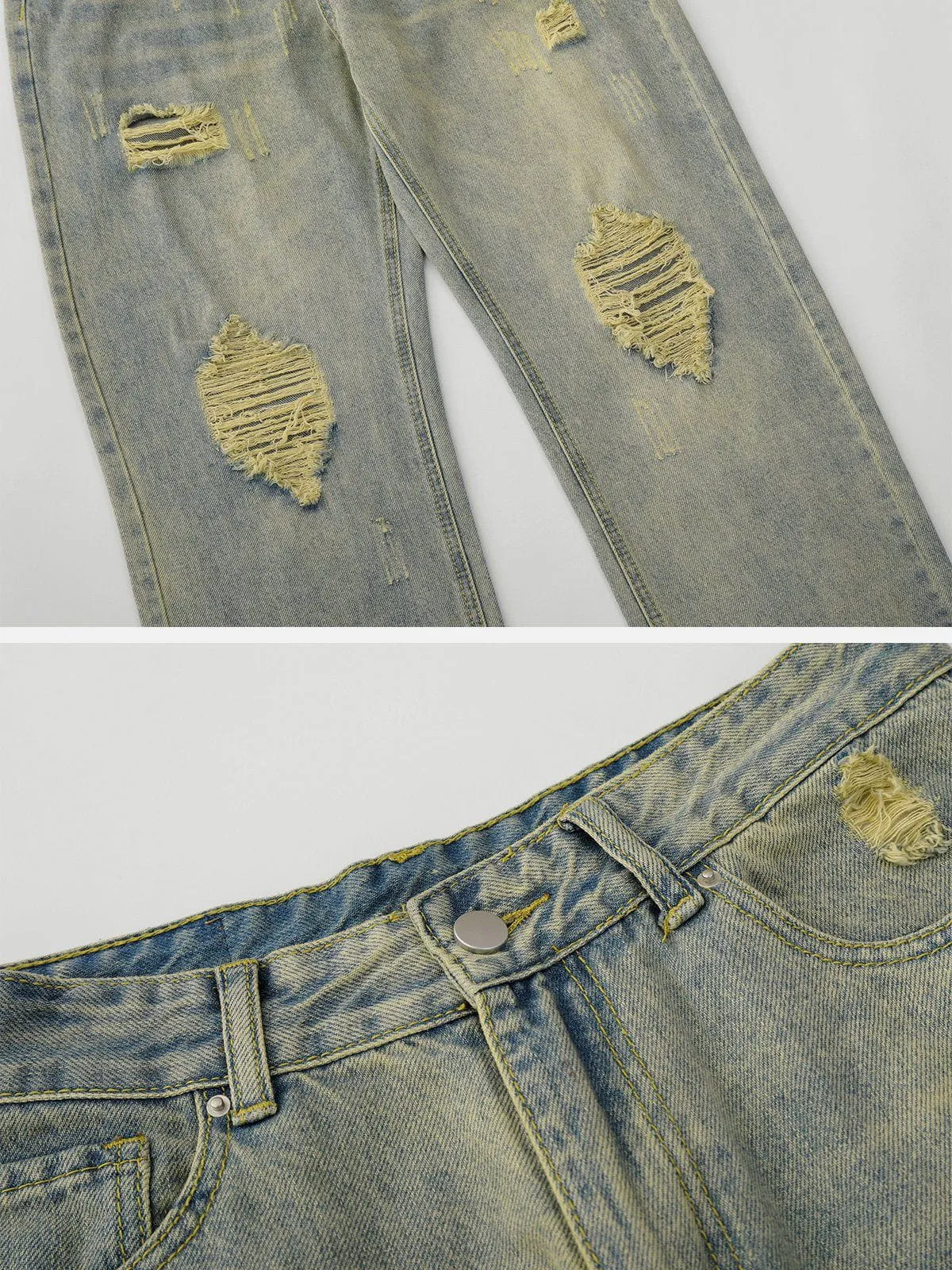 AlanBalen® - Distressed Washed Jeans