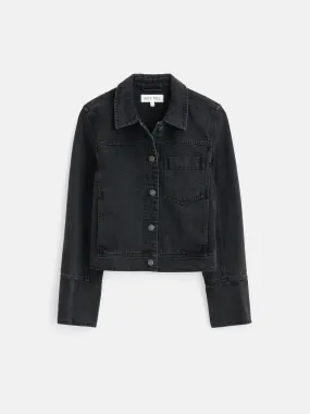 Alex Mill - Betty Cropped Jacket in Black Denim (Washed Black)