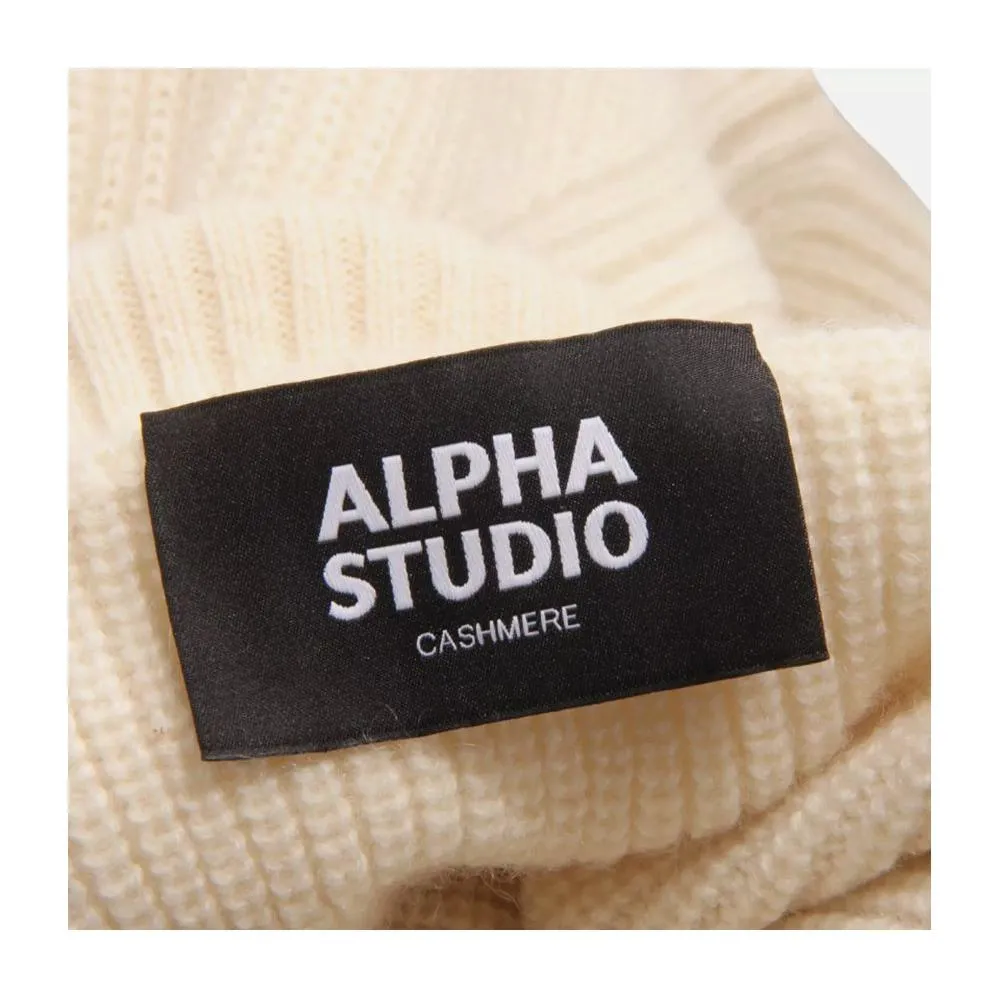 Alpha Studio White Cashmere Sweater