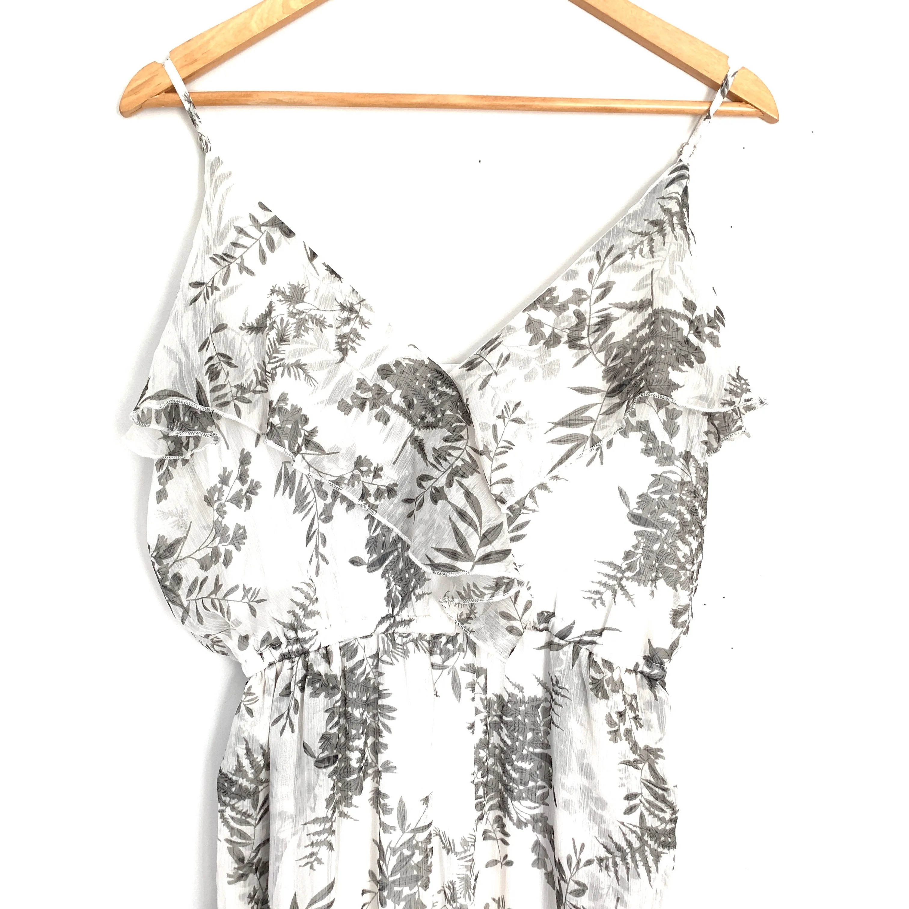 Amaryllis Floral Sheer Overlay Jumpsuit- Size S