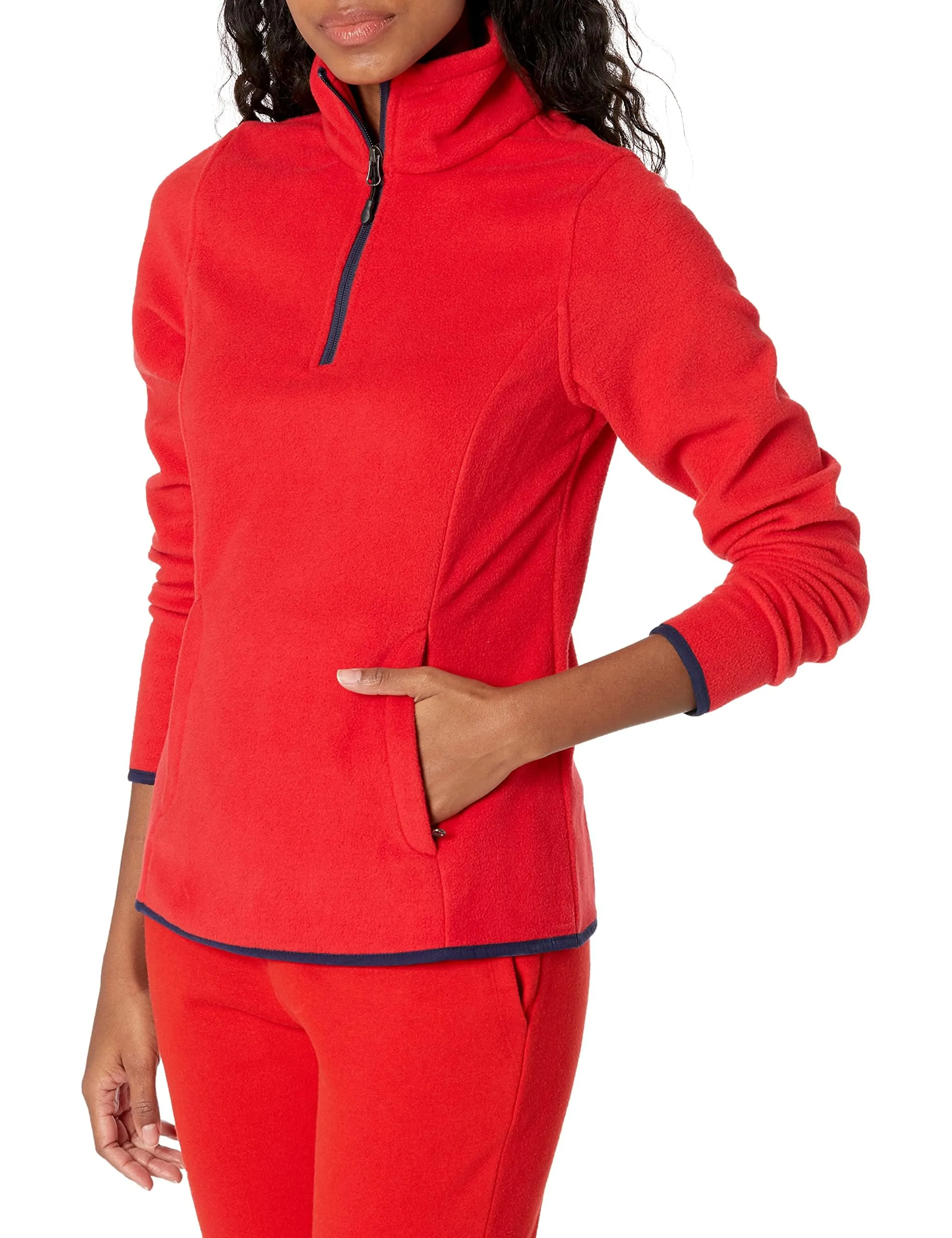 Amazon Essentials Women's Classic-Fit Long-Sleeve Quarter-Zip Polar Fleece Pullover Jacket -