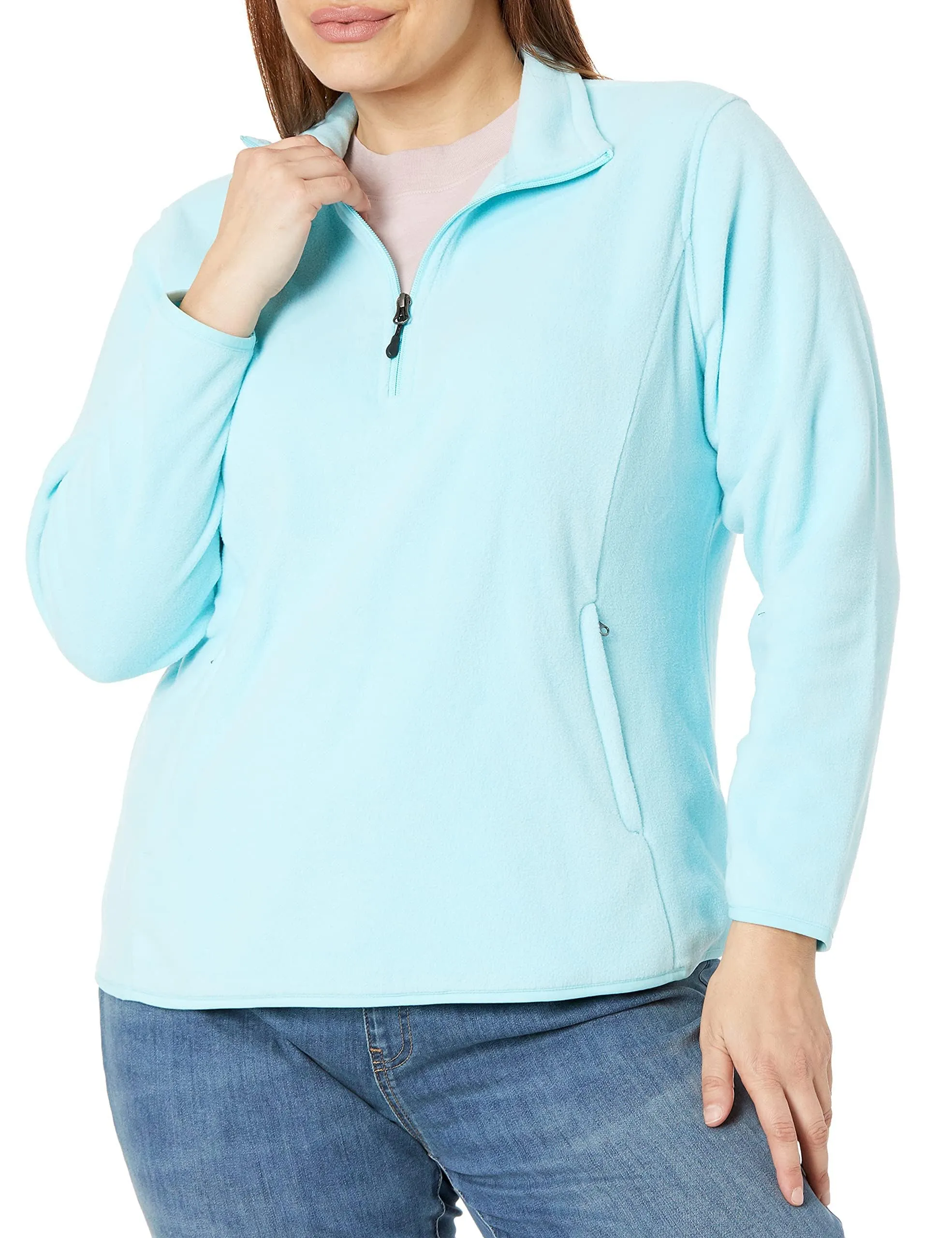 Amazon Essentials Women's Classic-Fit Long-Sleeve Quarter-Zip Polar Fleece Pullover Jacket -