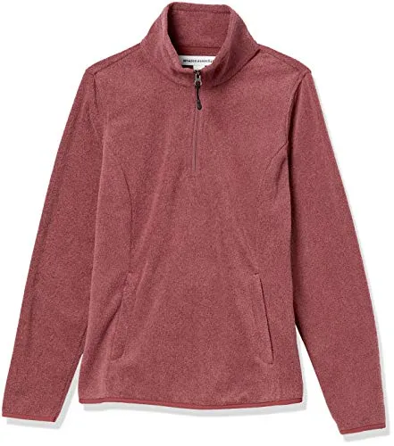 Amazon Essentials Women's Classic-Fit Long-Sleeve Quarter-Zip Polar Fleece Pullover Jacket -