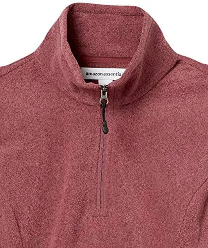 Amazon Essentials Women's Classic-Fit Long-Sleeve Quarter-Zip Polar Fleece Pullover Jacket -