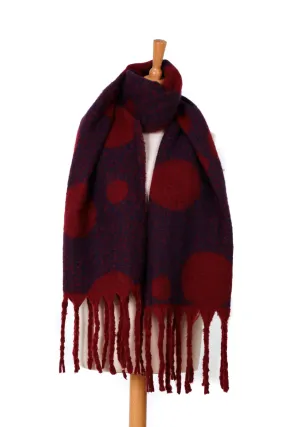 Anna Spot Scarf Burgundy