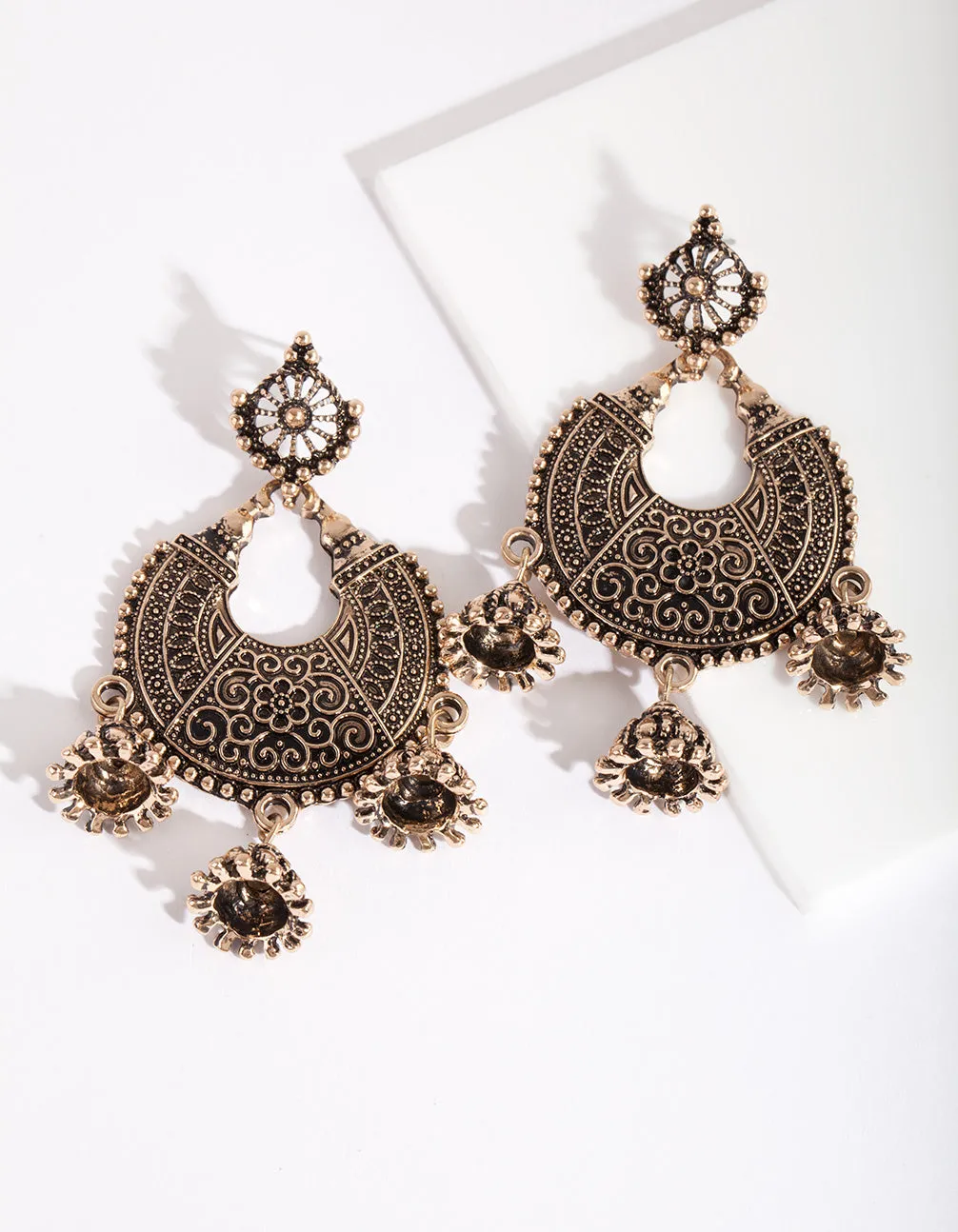 Antique Gold Bohemian Drop Earring