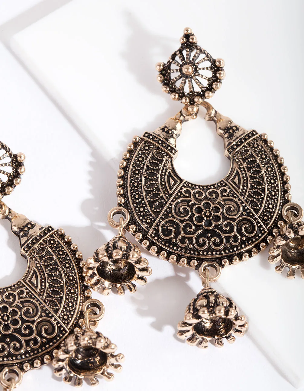 Antique Gold Bohemian Drop Earring