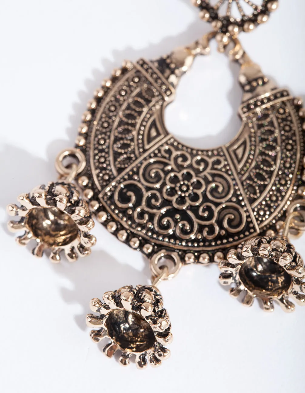 Antique Gold Bohemian Drop Earring