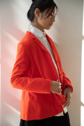 Apuntob | Wool Cashmere Jacket in Tomato