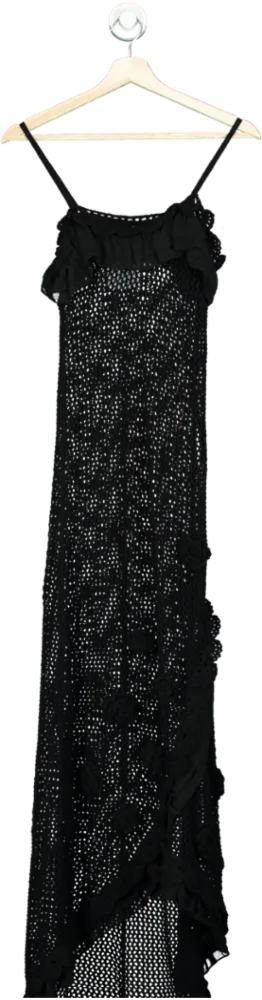 ASOS Black Crochet Maxi Dress XS