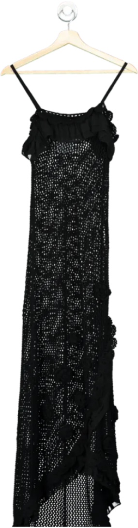 ASOS Black Crochet Maxi Dress XS