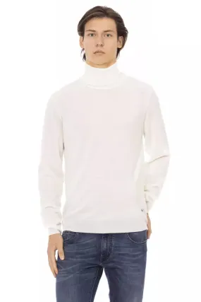 Baldinini Trend White Fabric Sweater