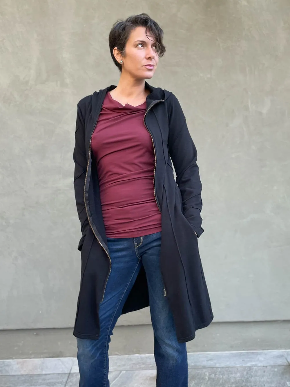 Bamboo Fleece Midi Jacket