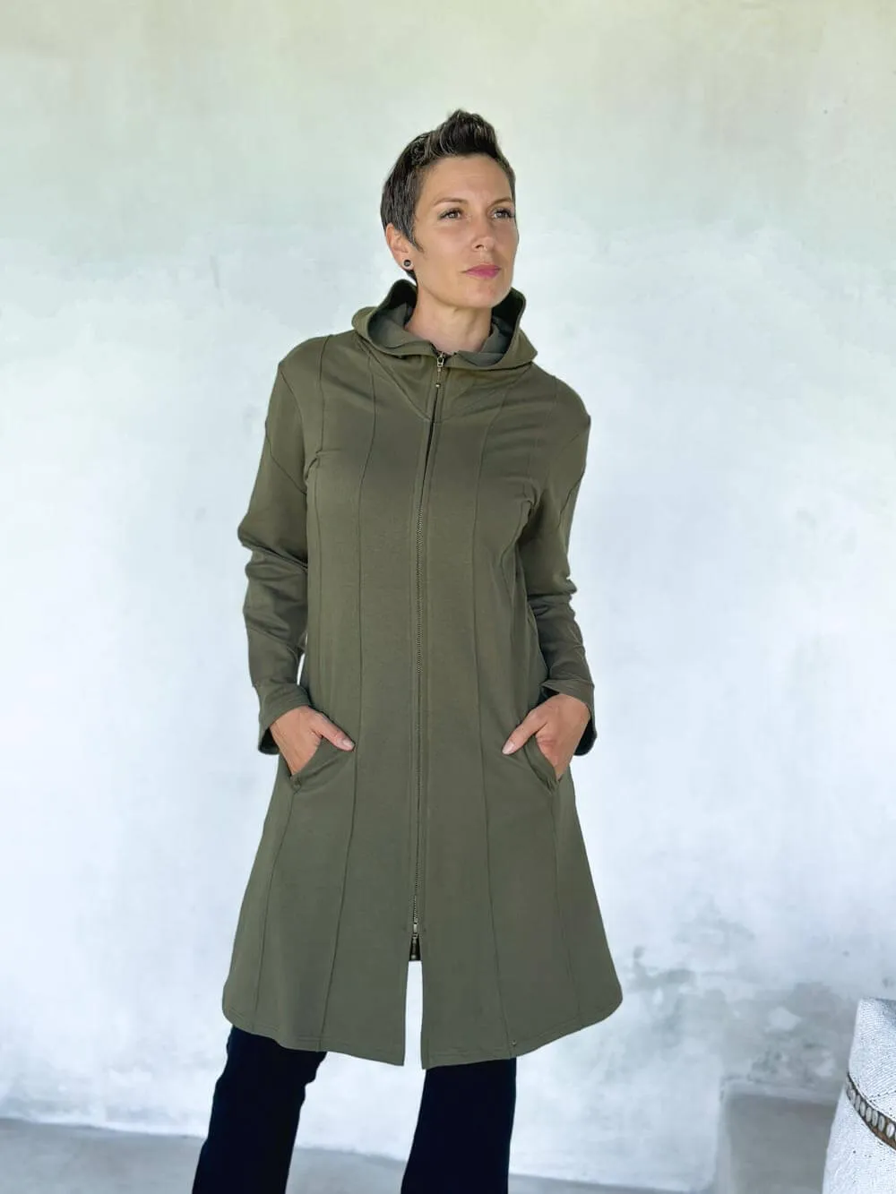 Bamboo Fleece Midi Jacket