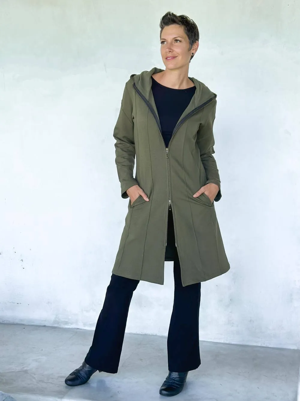 Bamboo Fleece Midi Jacket