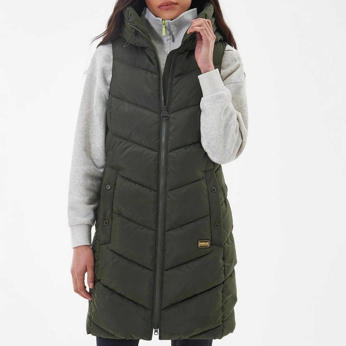 Barbour International Boston Gilet In Green