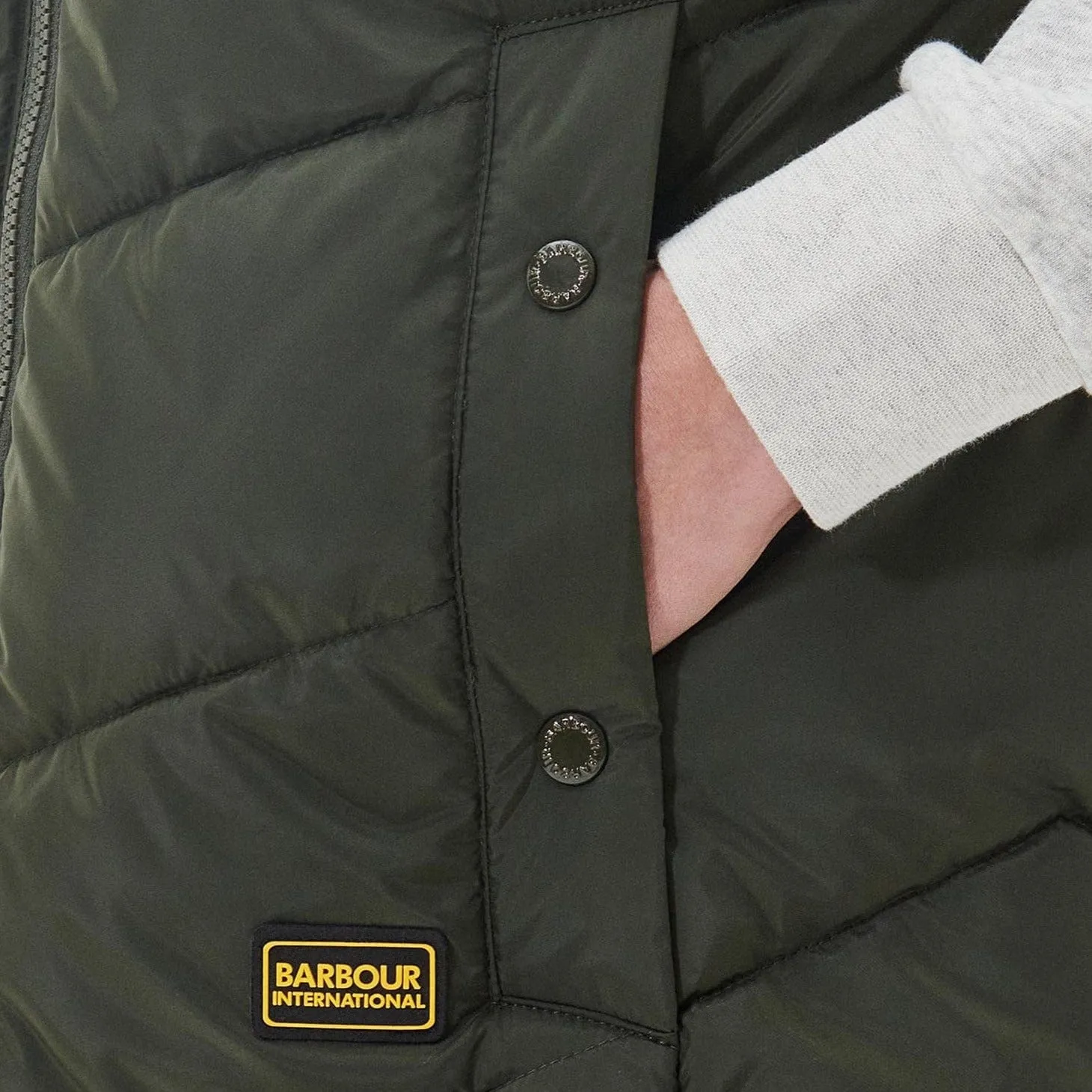 Barbour International Boston Gilet In Green