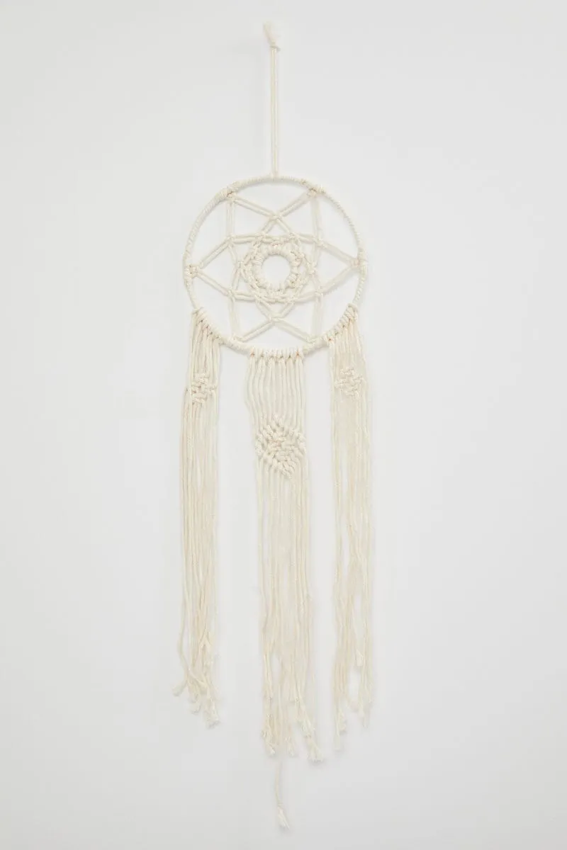 Beige Macrame Wall Hanger