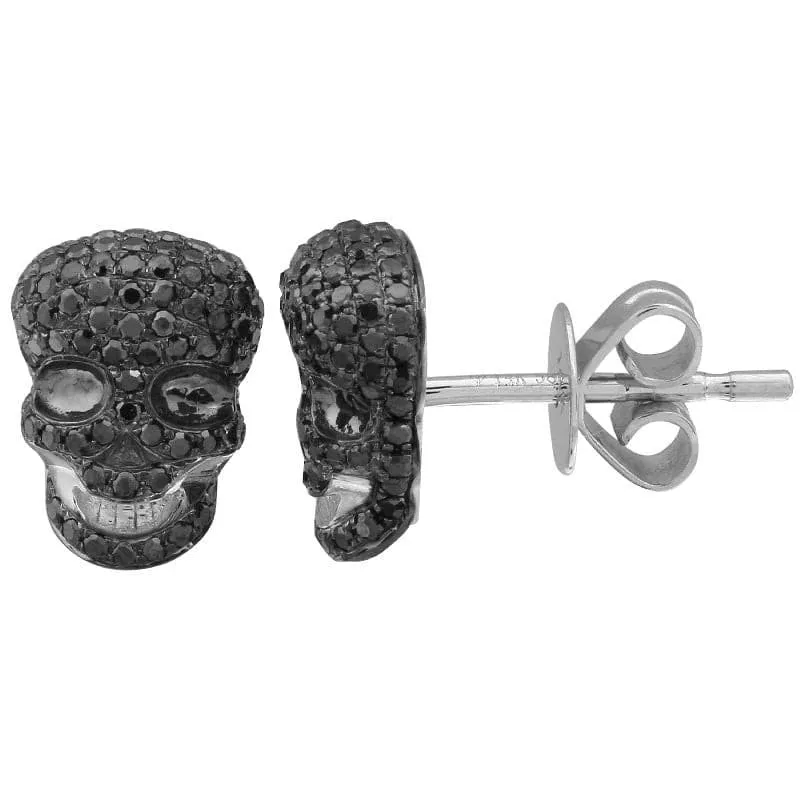 Black Diamond Skull Ring