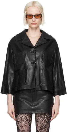 Black 'The Lady' Leather Jacket