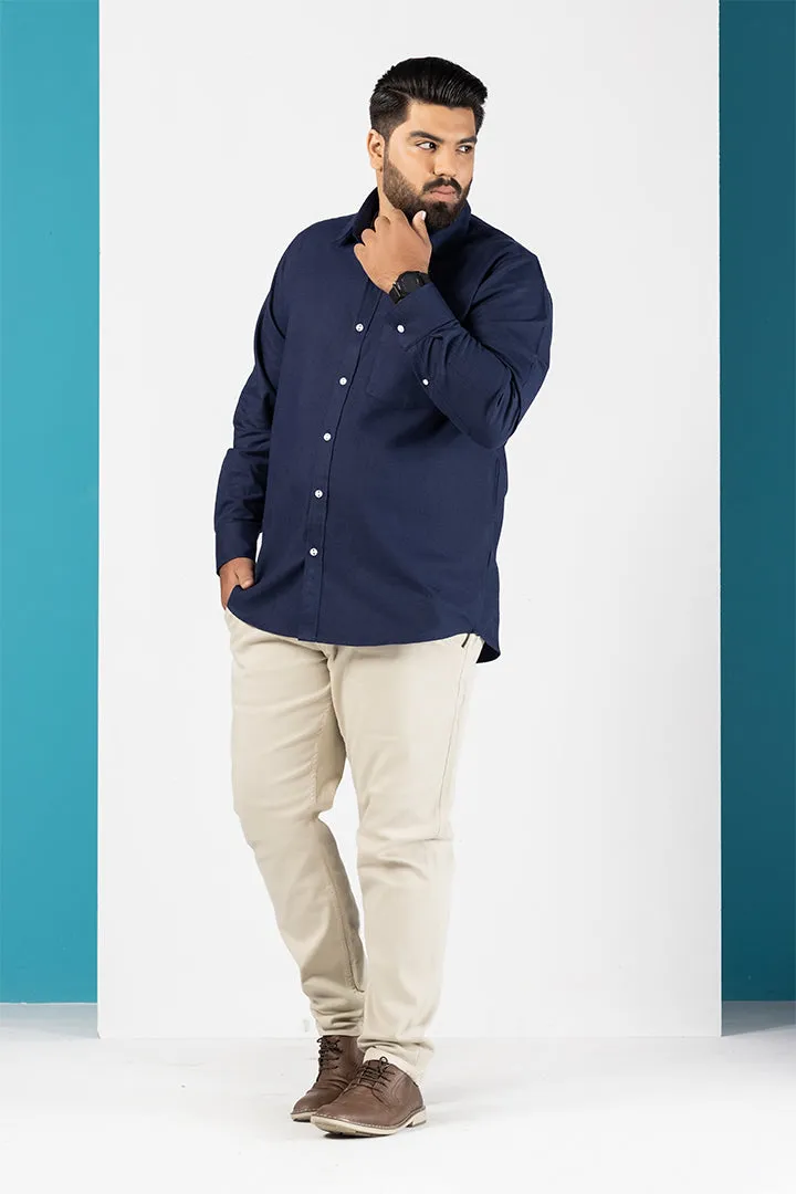 Blue Button down Shirt (Plus Size) - P22 - MS0027P