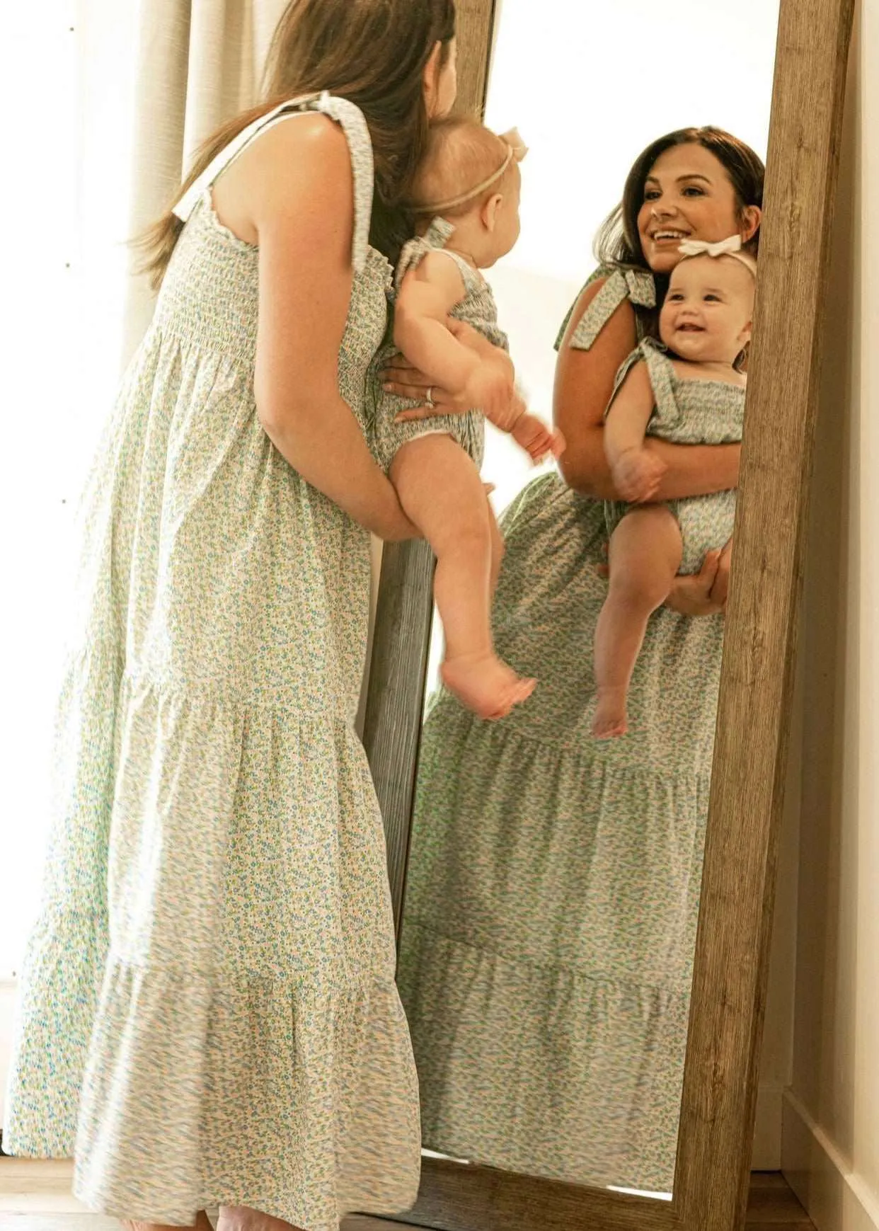 Blue Liberty Smocked Maxi Dress