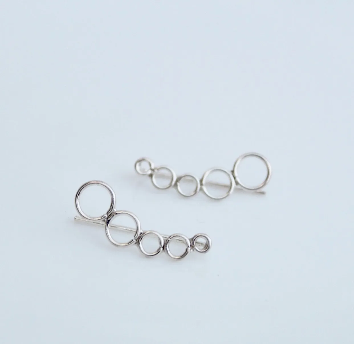 Bubbly Chic .925 Sterling Silver Ear Crawler