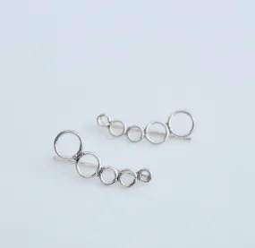 Bubbly Chic .925 Sterling Silver Ear Crawler