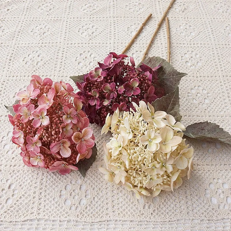 Bulk Exclusive 20" Autumn Hydrangea Stems Autumn Winter Decoration Wholesale