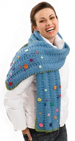 Button Scarf Pattern (Knit)