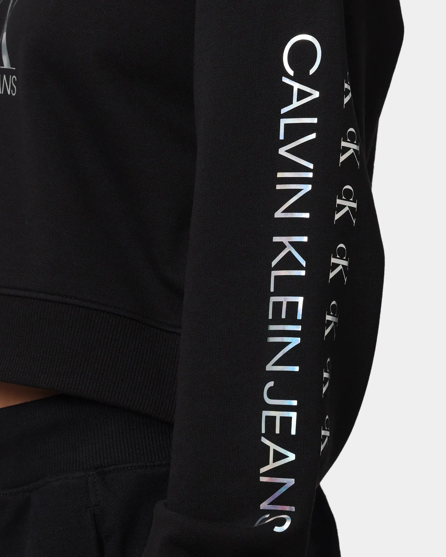 Calvin Klein Shine Logo Crew Neck Black