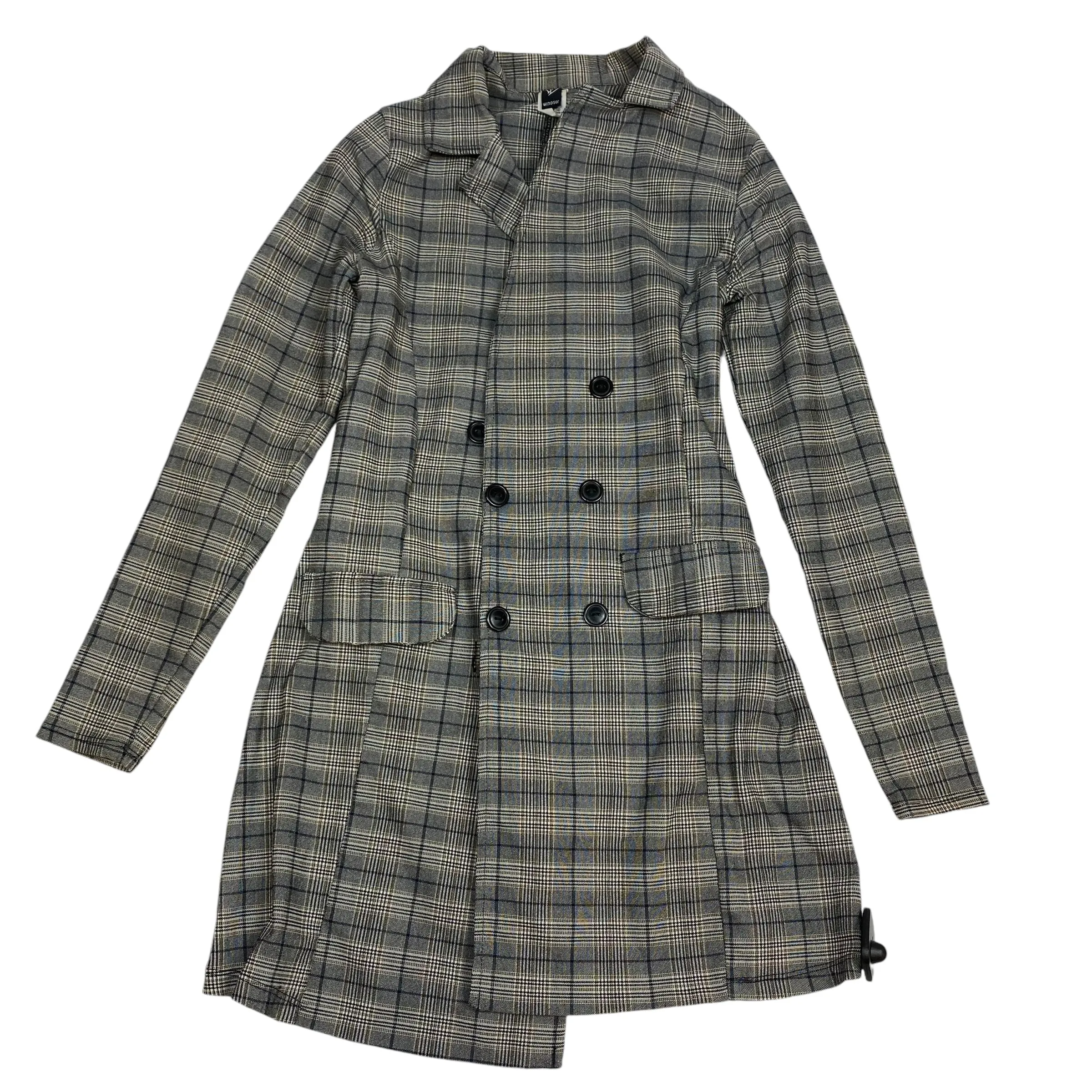 Coat Peacoat By Windsor In Grey, Size: S