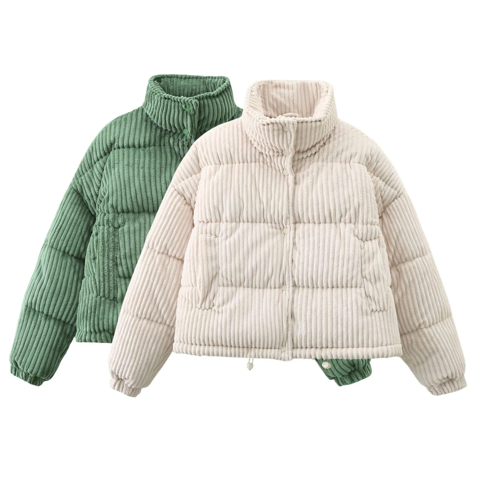 Corduroy Jacket Comfort Short Loose Cotton Puffer Jacket