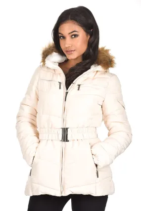 Cream Padded Puffer Jacket