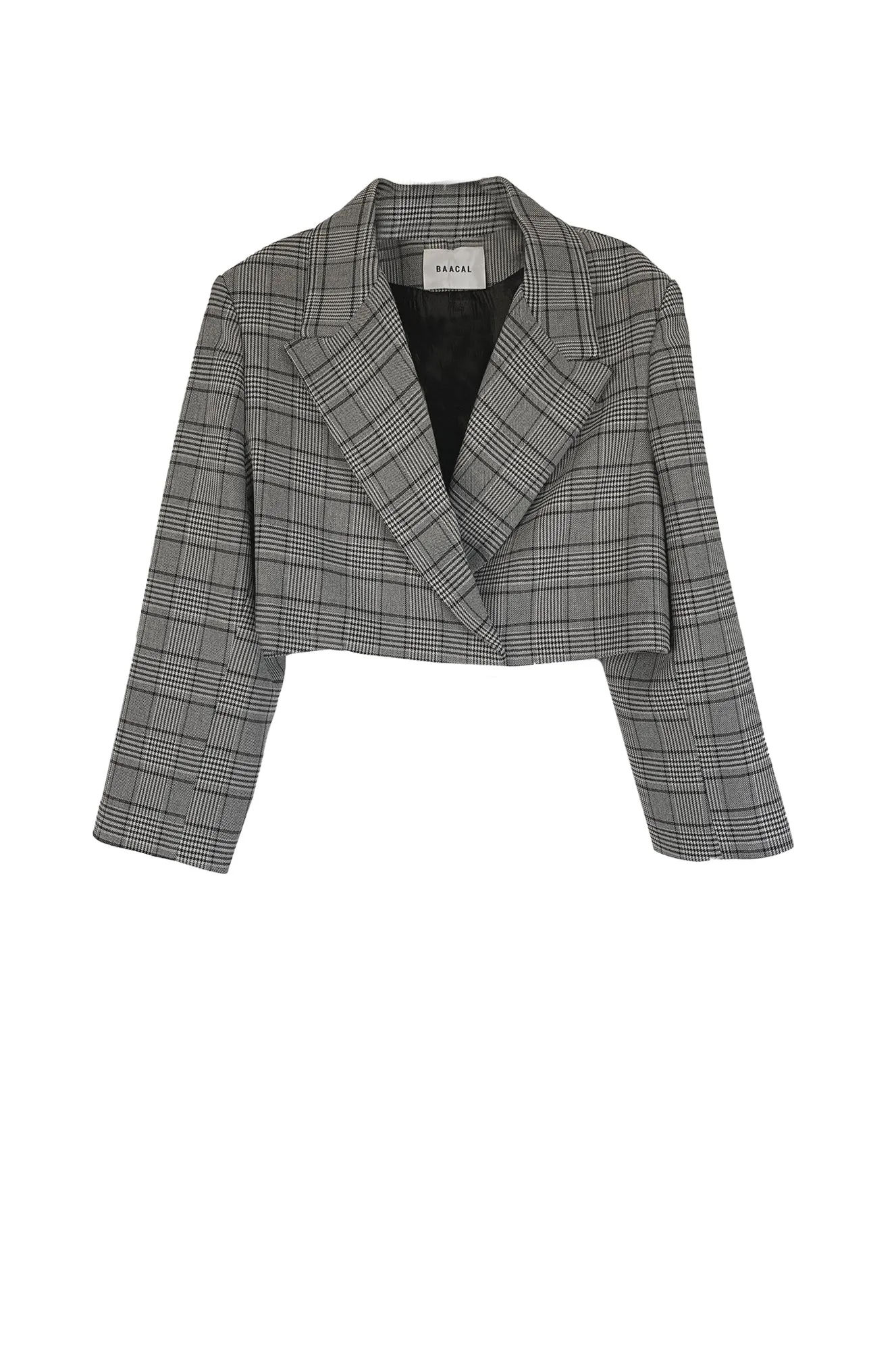 Cropped Blazer - Plaid