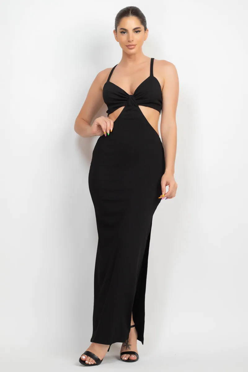 Cutouts Side Slit Maxi Dress