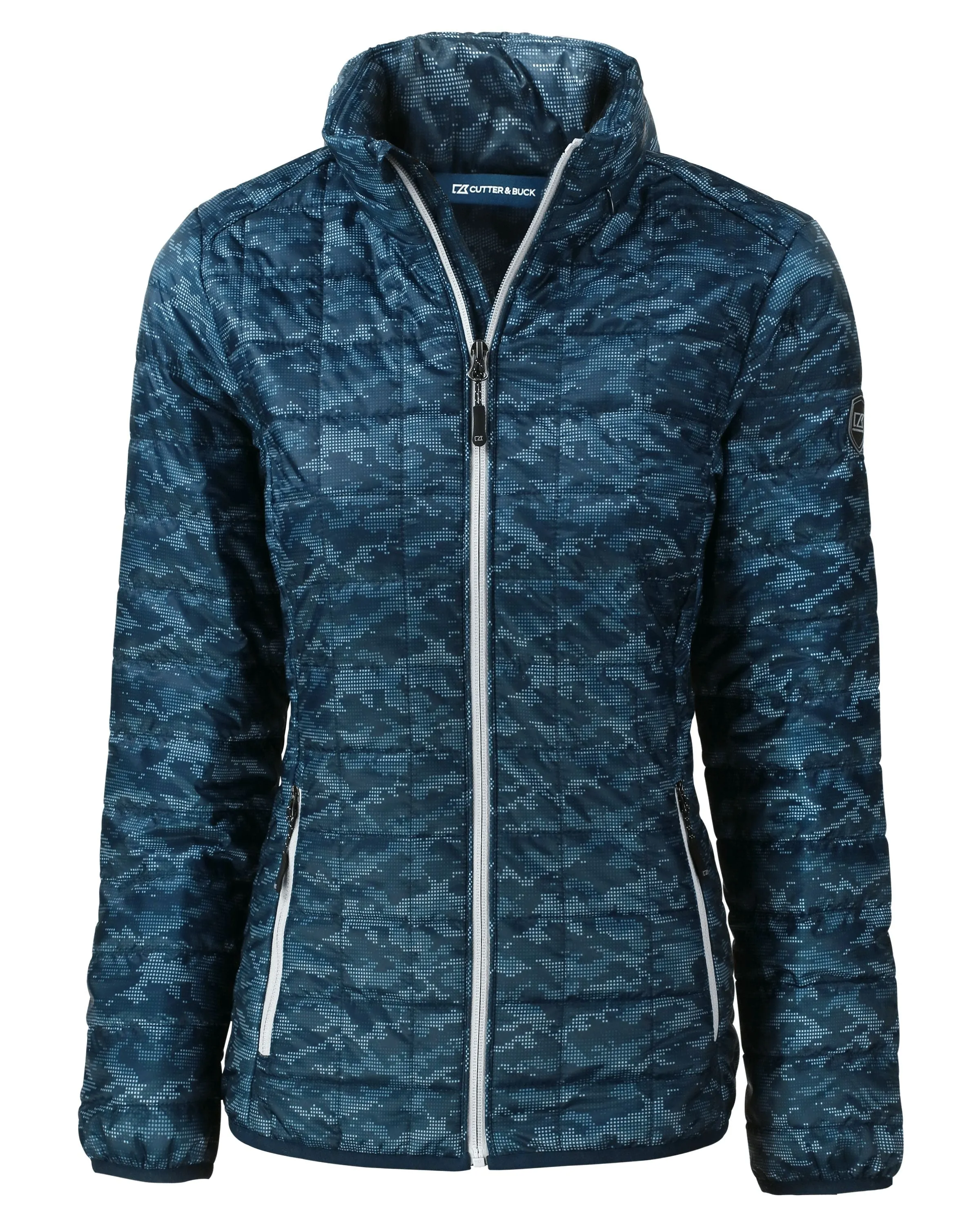 Cutter & Buck Rainier PrimaLoft Ladies Eco Insulated Full Zip Printed Puffer Jacket