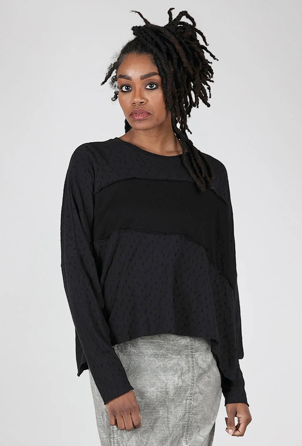 Devna Snood Top, Faded Black