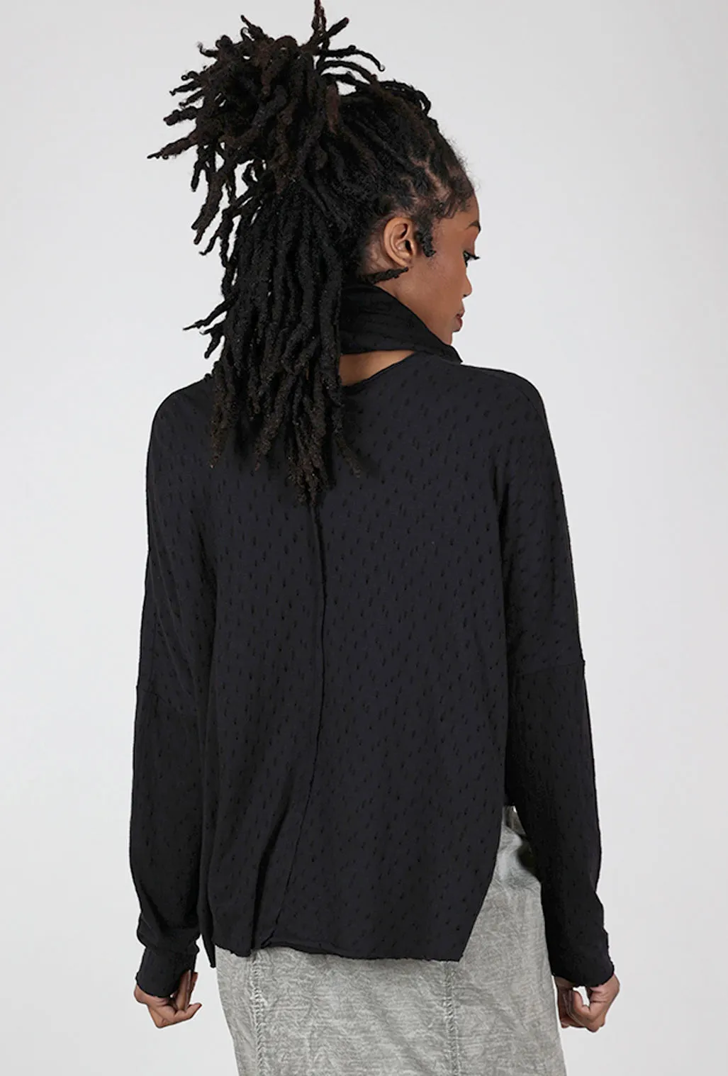 Devna Snood Top, Faded Black