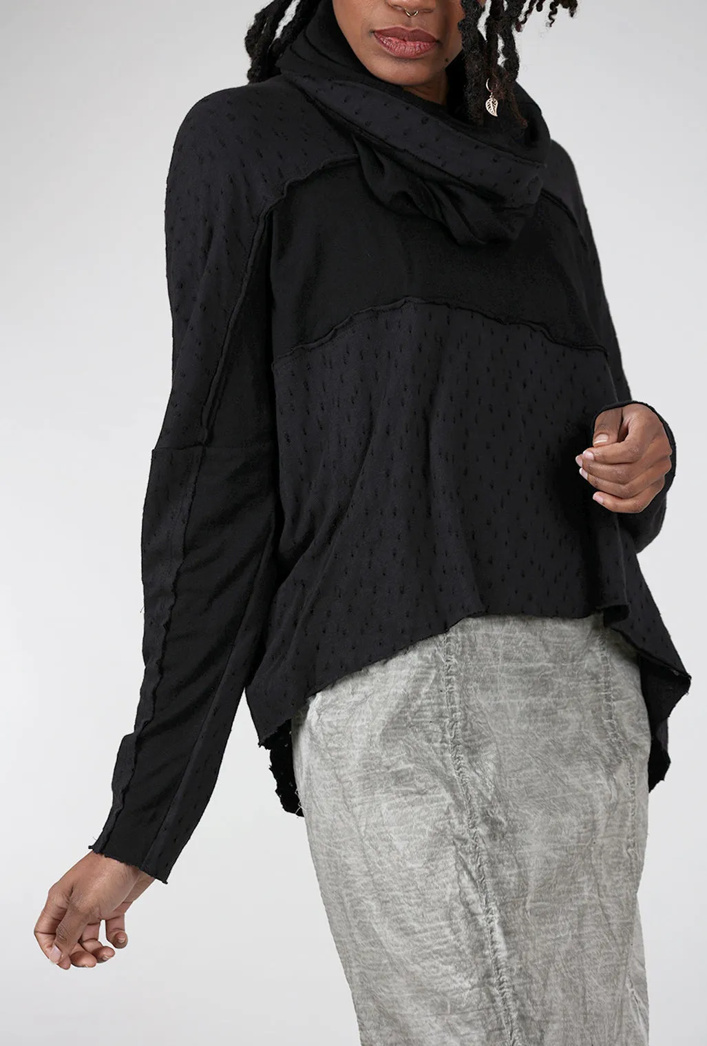 Devna Snood Top, Faded Black