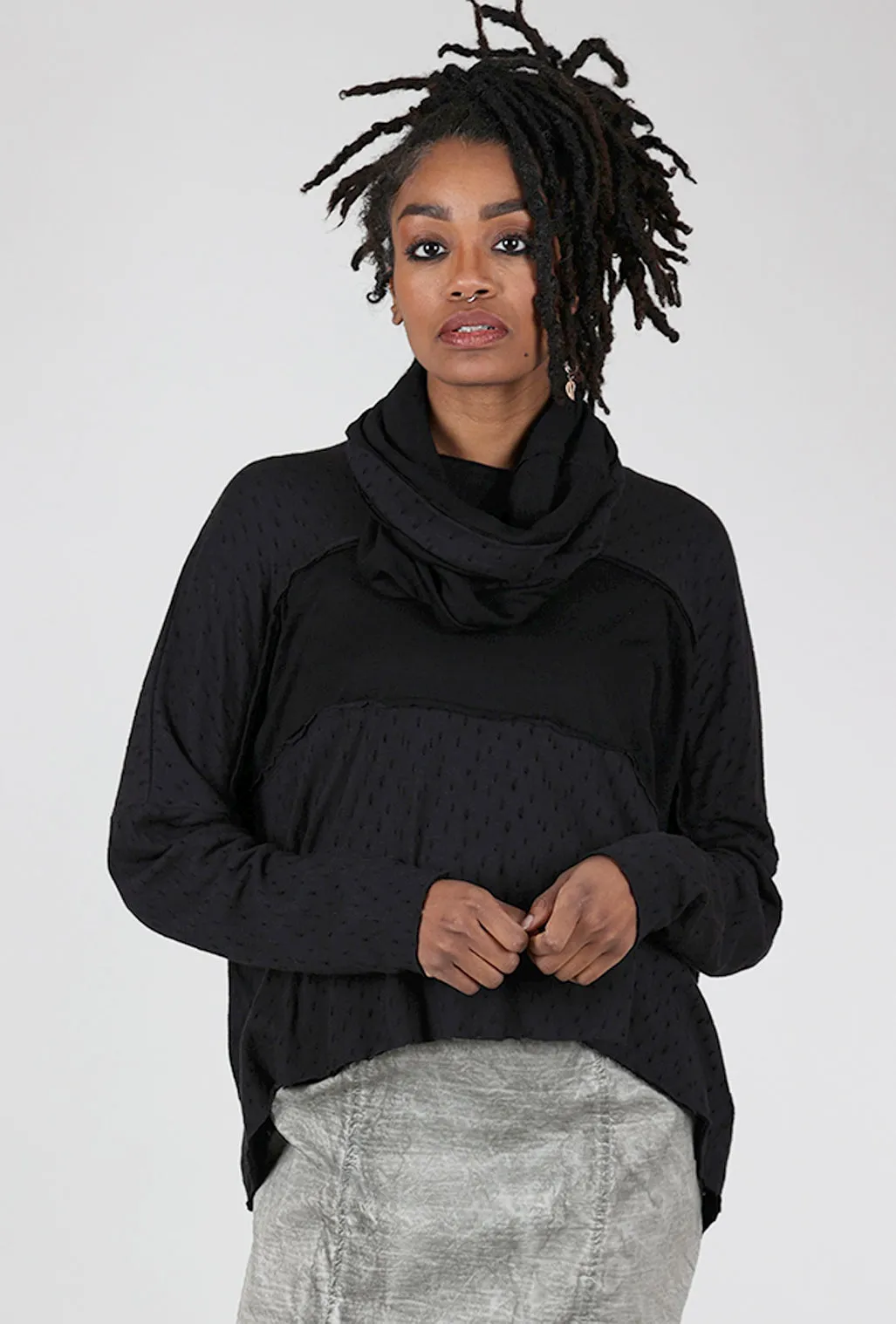 Devna Snood Top, Faded Black