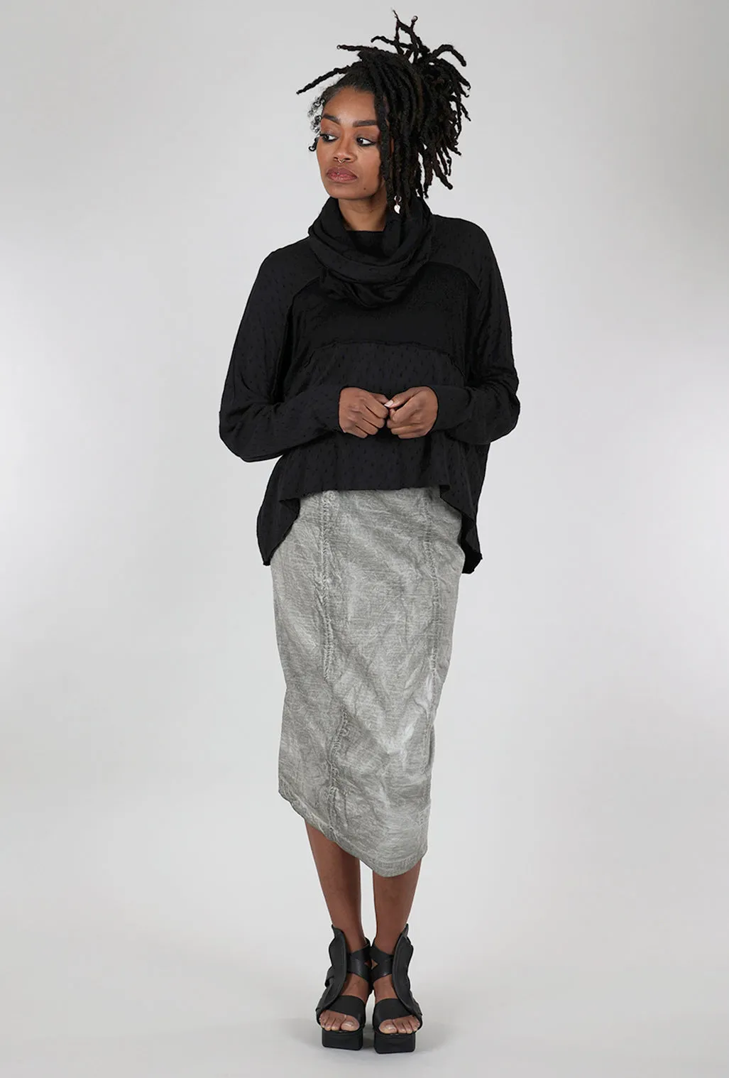 Devna Snood Top, Faded Black