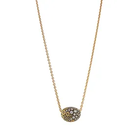 Diamond & Yellow Gold Pendant Necklace - "The Bean"